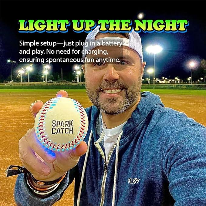 Light Up Baseball, Glow in The Dark Baseball, Sports Gear Accessories Gifts for Boys 8 9 10 11 12 13 14 15 Years Old, Kids Teens All Ages Gift Ideas