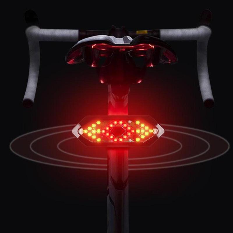 Wireless Remote Control Bicycle Tail Light, USB Rechargeable Bicycle Light With Turn Signals, Waterproof & Super Bright Bicycle Tail Light For Nighttime Safety