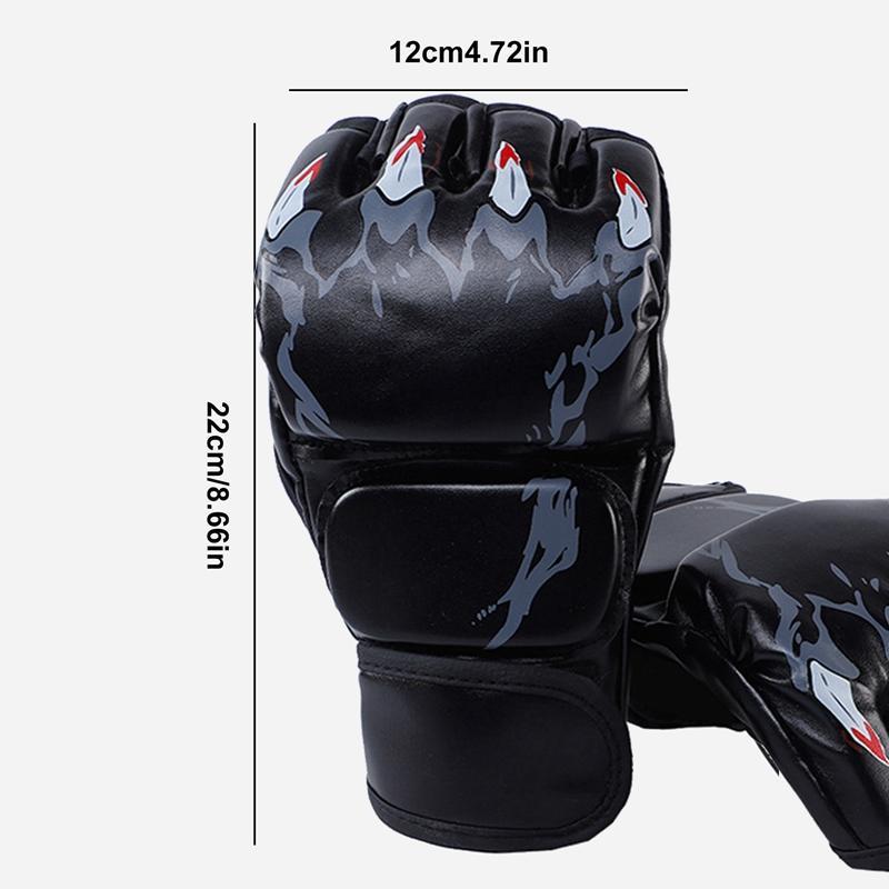 Half Finger Boxing Gloves, 1 Pair Professional Boxing Training Gloves, Training Equipment For Taekwondo & MMA, Christmas Gift