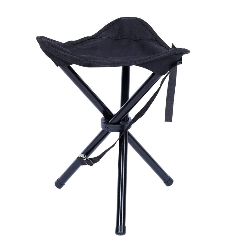 YSSOA Ultralight Portable Camping Stool, Light Weight Backpacking Slacker Folding Chair for Outdoors and s, Features with Heavy Duty and Sturdy (Color: Black)