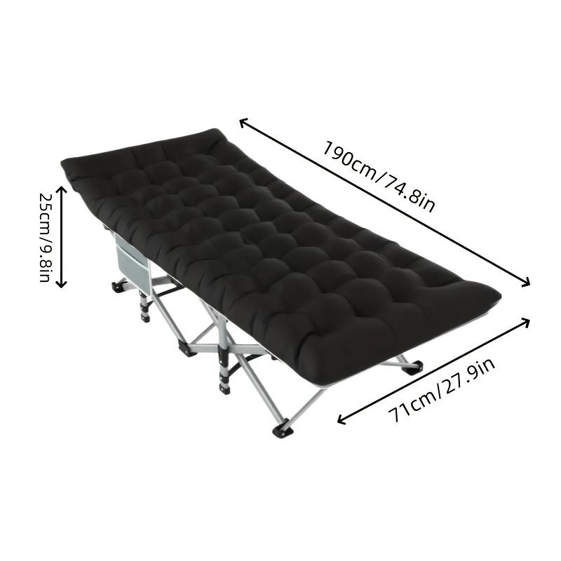 Home & Kitchen Portable Camping Bed, Adult Bed, 28-Inch Widened Heavy Duty Folding Bed, Maximum Load Capacity 600 Lbs, with Thick Cushion, Outdoor Camping Office, Home Nap