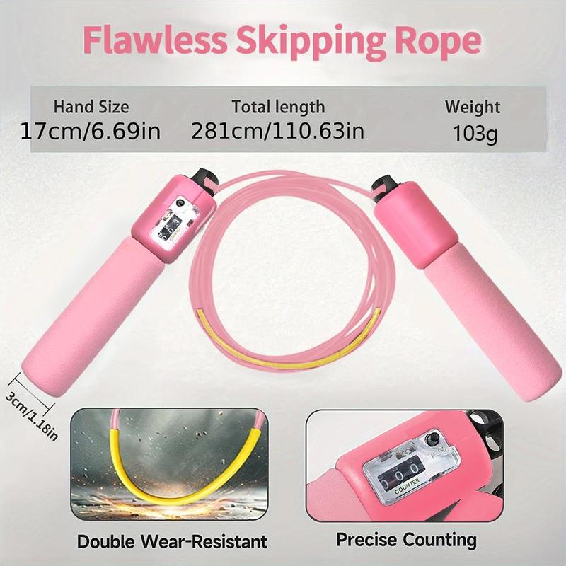 1pc 2pcs Speed Jump Ropes with Wear-resistant Attachments, Counter, Adjustable Rope Length, Foam Handles, and A 21-day Workout Tracker. Ideal for Home Gyms and Fitness Training.