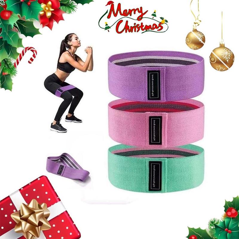 Resistance Loop Bands Set, 3 Counts Elastic Squat Resistance Bands, Yoga Stretch Bands, Home Gym Fitness Equipment