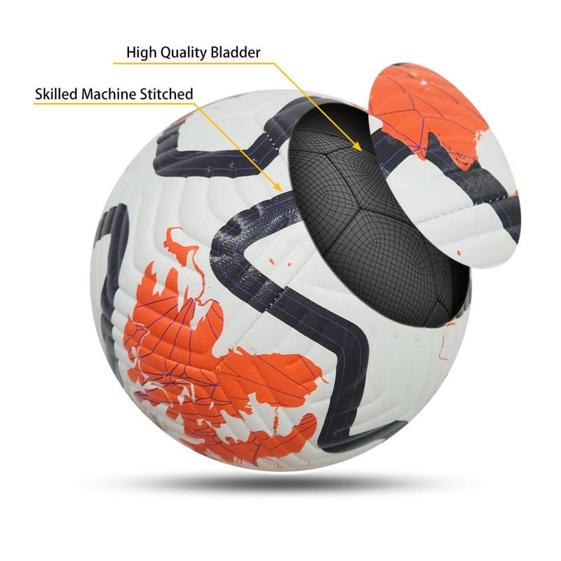 Size 5 Football, Machine Stitched Football, Professional Football for Training & Entertainment, Football Equipment for Adults & Youth