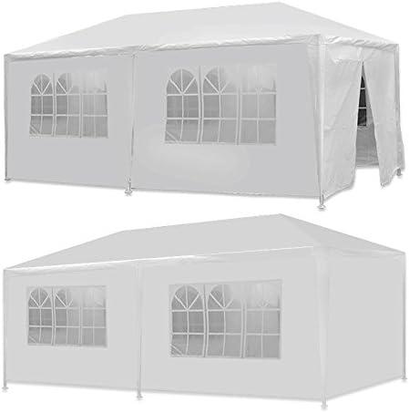 10' x 20' Outdoor White Waterproof Gazebo Canopy Tent with Removable Sidewalls Windows Heavy Duty Tent for Party Wedding Events Beach BBQ… party tent