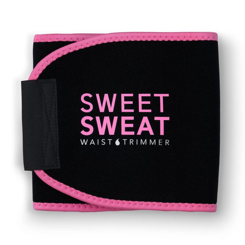 Sweet Sweat Ab Trainer for Women and Men-Sweat Band Waist Trainer Beltfor High Intensity Training and Gym Workouts,5 Adjustable Sizes