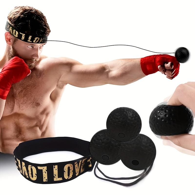 1pc Boxing Ball With Headband, PU Punch Ball, Raising Reaction Force Hand Eye Arts Headband Speed Ball, Boxing Equipment