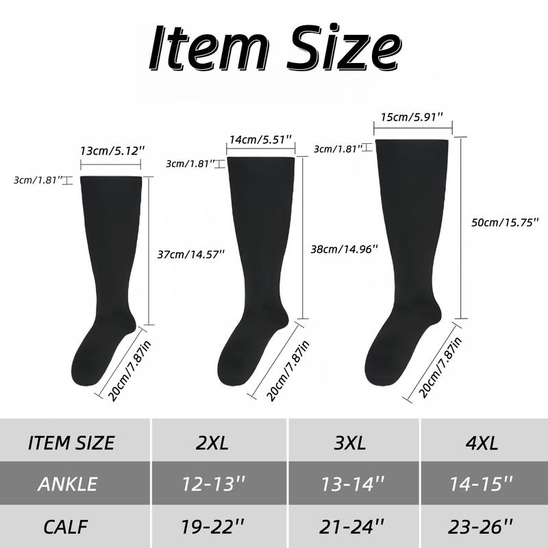 ISUNIE Plus Size Sports Socks for Men and Women-3 pairs Sports Stockings Support for Running,Hiking,Travel christmas sock