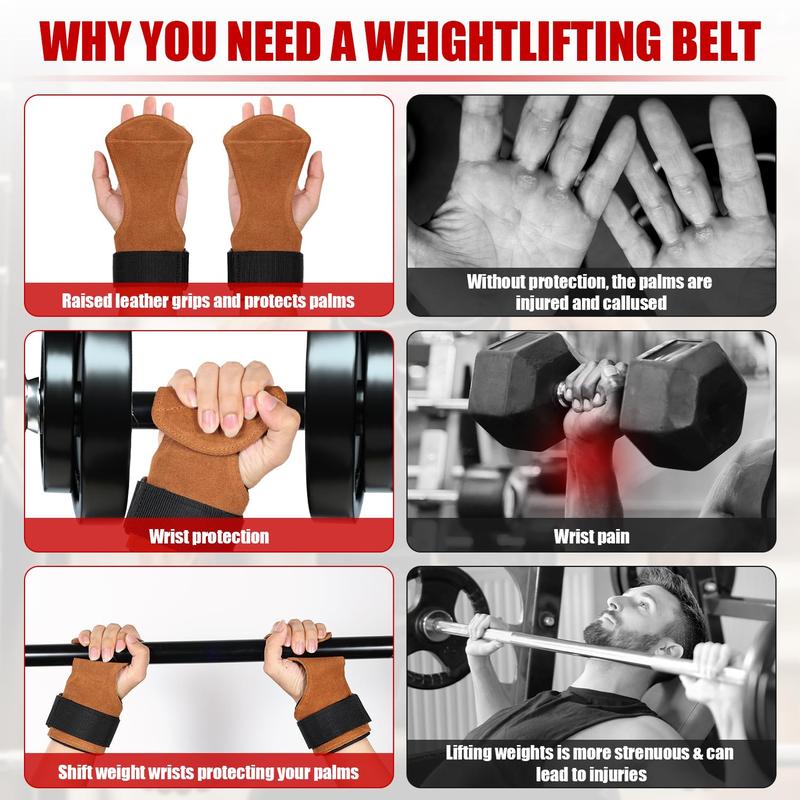 Wrist Straps for Weightlifting for Maximum Grip Support - Lifting Deadlift Strap & Weight Lifting Grips Gloves for Working Out Pull Up Deadlifting & Shrugs