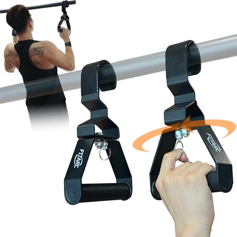 Fitarc 12 Level Grip Adjustment  2Pcs, Pull Up , LAT Pull Down Attachments Rowing  Adjustable Door Non-Slip Pull Detachable Lat Pulldown Bar Attachment Non-Slip Pull-Up Handles Non-Slip  Pull Up Handles