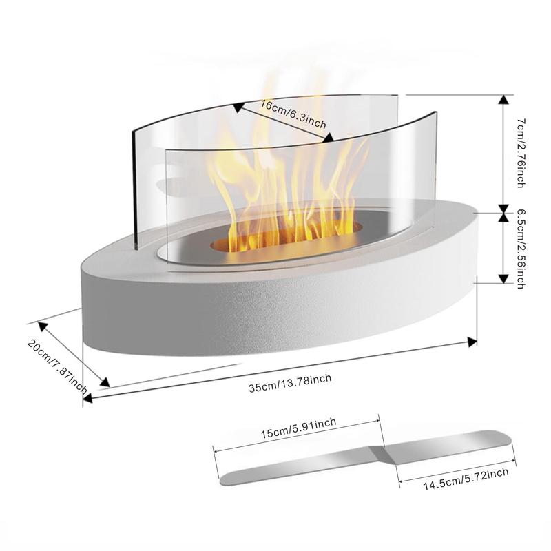 Portable Fire Pit, Rectangular Fire Pit, Mini Alcohol Fireplace, Camping Accessories, Portable Fire Pit For Gift Heating Barbecue Fire Pit