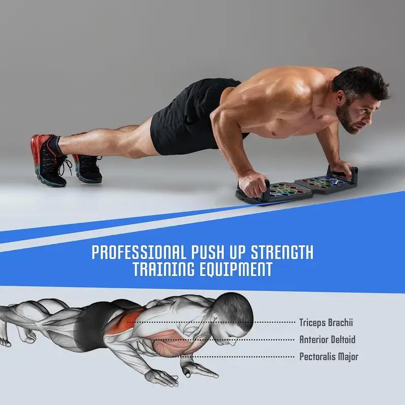 Push Up Board, 1 Set Foldable Pushup Stand, Non-slip Push Up Bar, Home Fitness Equipment, Exercise Equipment, Fitness Accessories