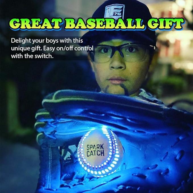 Light Up Baseball, Glow in The Dark Baseball, Sports Gear Accessories Gifts for Boys 8 9 10 11 12 13 14 15 Years Old, Kids Teens All Ages Gift Ideas