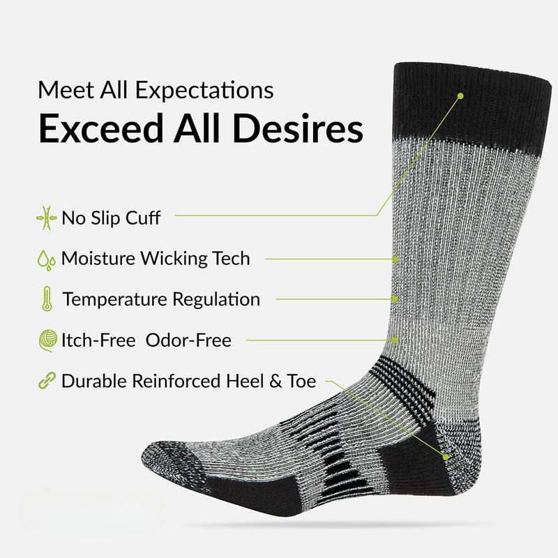 Merino Wool Socks for Men and Women Warm thermal Boot Hiking Socks 3 Pairs