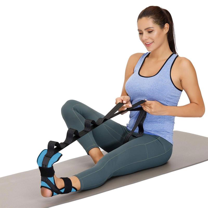 Yoga Leg Stretching Strap, Adjustable and Durable Design Achilles Tendonitis & Hamstring, Provides Gentle and Effective Stretching