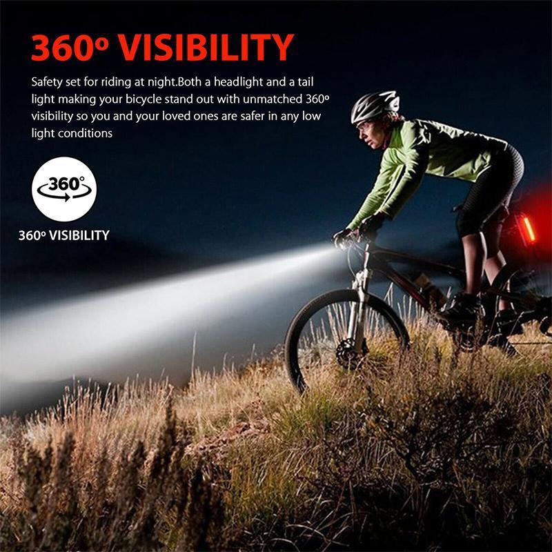 USB Rechargeable Motorcycle Headlight, Waterproof LED Motorcycle Light, 3-Modes Bicycle Light, Safety Warning Light, Bicycle Accessories