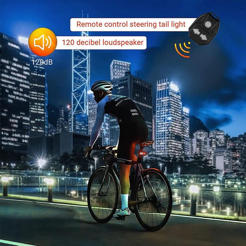 Wireless Remote Control Bicycle Tail Light, USB Rechargeable Bicycle Light With Turn Signals, Waterproof & Super Bright Bicycle Tail Light For Nighttime Safety