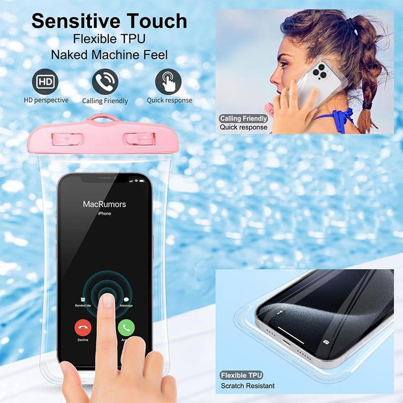 Waterproof Phone Case with Lanyard, Waterproof Phone Bag, Universal Waterproof Phone Protective Cover for Outdoor Swimming Rafting