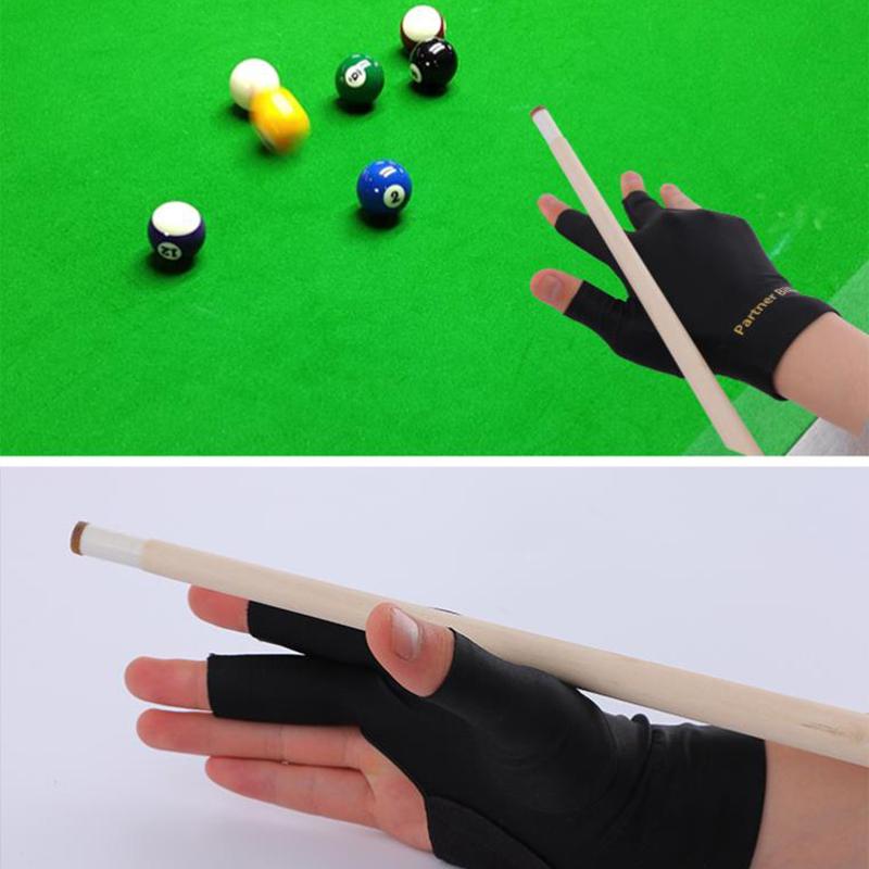 Billiard Three-finger Gloves Anti Skid Snooker Billiard Cue Glove Left Right Hand Unisex Gloves