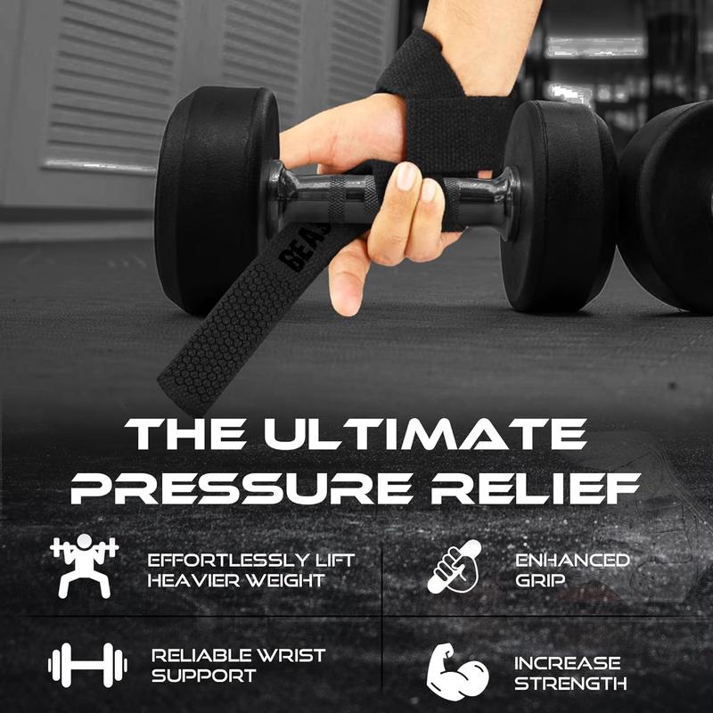 Gym Power Workouts Lifting Straps - Padded Cotton Straps for Men and Women