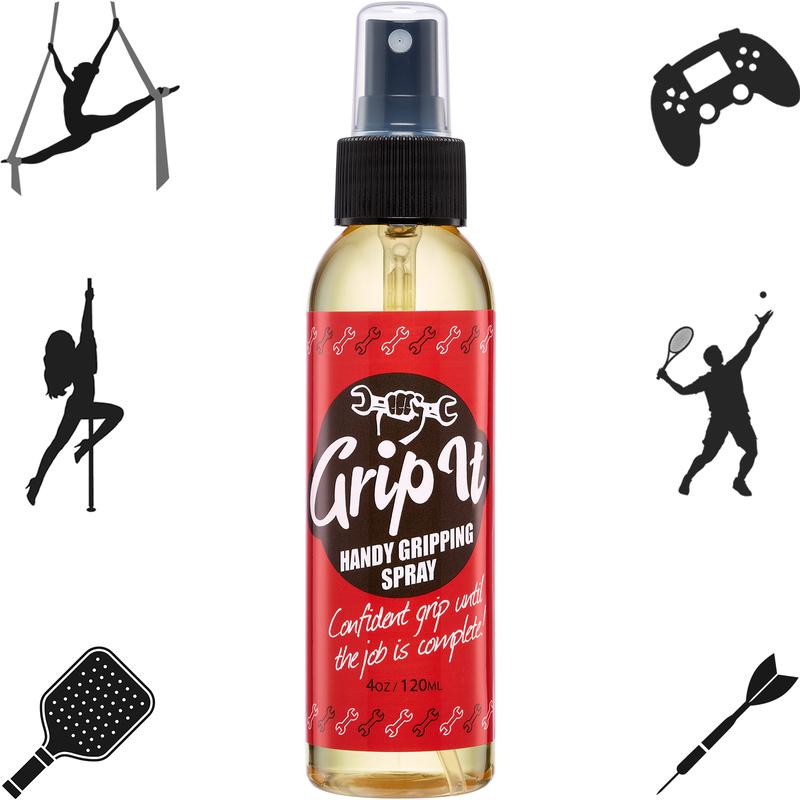 Grip-iT Hand Grip Spray - Better Pole Grip for Pole Dancing - Aerial Silks Grip Enhancer- Supercharge Your Tennis Racket Grip - Pickleball Paddle Grip Enhancer -Confident Gamer Grip for Video Gamers 2 oz