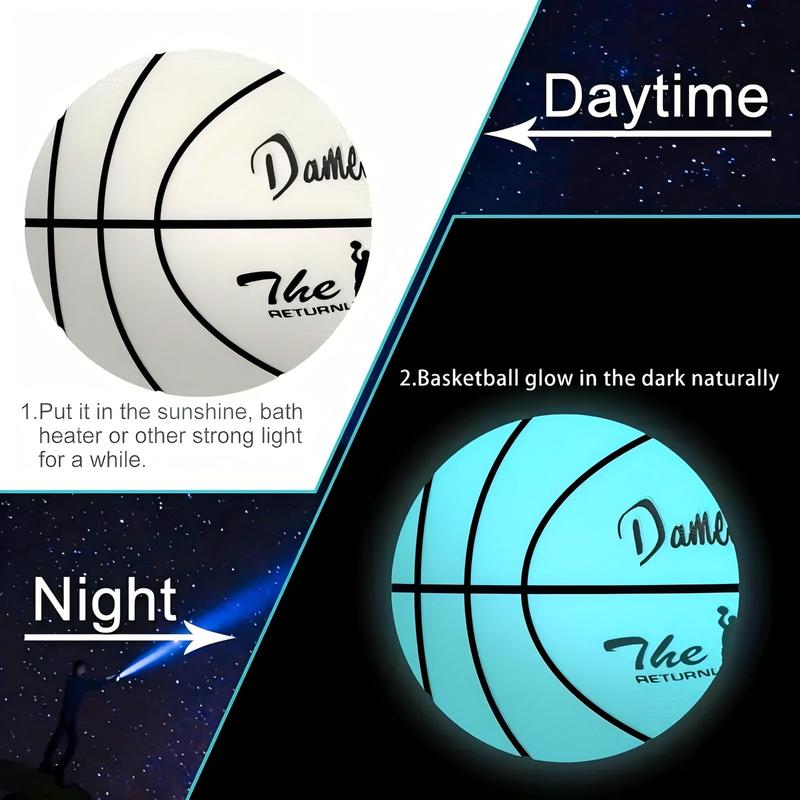 Glowing Basketball, Size 7 Basketball, Wear-resistant Basketball for Adult and Student Competitions and Training, Professional Quality, Cool Birthday Gifts