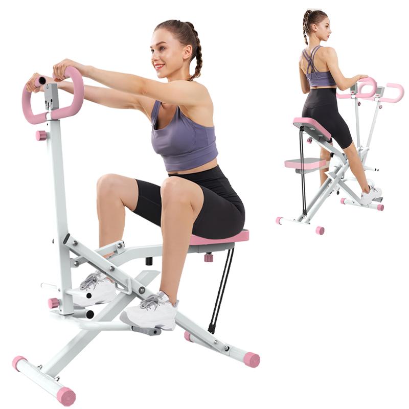 [Fahuac] Squat Machine for Home,Ride & Rowing Machine for Botty Glutes Butt Thighs,Ab Back Leg Press Hip Thrust,330lbs Foldable Exercise Equipment