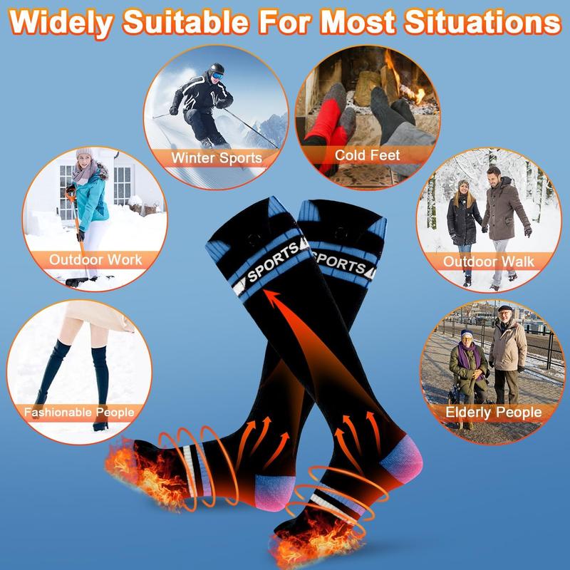 Heated Socks Rechargeable with 12000mAh Batteries for Men Women, App & Battery Control, Washable, Perfect for Skiing, Hiking, Hunting and Outdoor Work