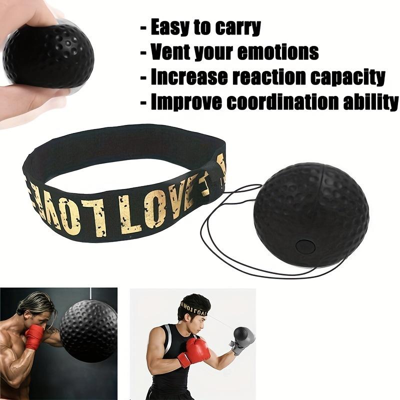 1pc Boxing Ball With Headband, PU Punch Ball, Raising Reaction Force Hand Eye Arts Headband Speed Ball, Boxing Equipment