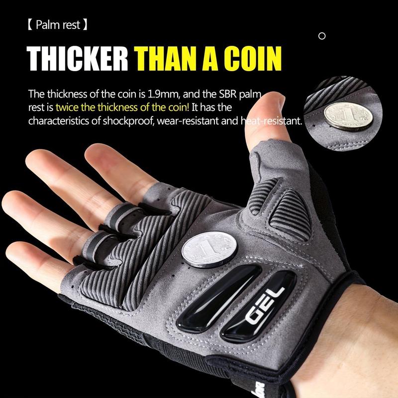 Half Finger Motorcycle Gloves, 1 Pair Breathable Comfortable Sports Bike Fitness Cycling Gloves, Outdoor Sports Gloves for Men & Women