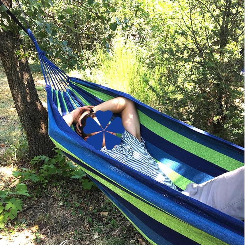 Comfortable Fabric Hammock with Tree Straps for Hanging Durable Hammock Up to 660lbs Portable Hammock with Travel Bag,Perfect for Camping Outdoor Indoor Patio Backyard