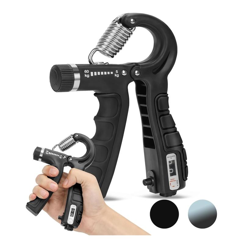 Hand Grip Strengthener with Counter, Adjustable Resistance - Forearm Trainer, Grip Strengthener, and Hand Strengthening Device for Athletes