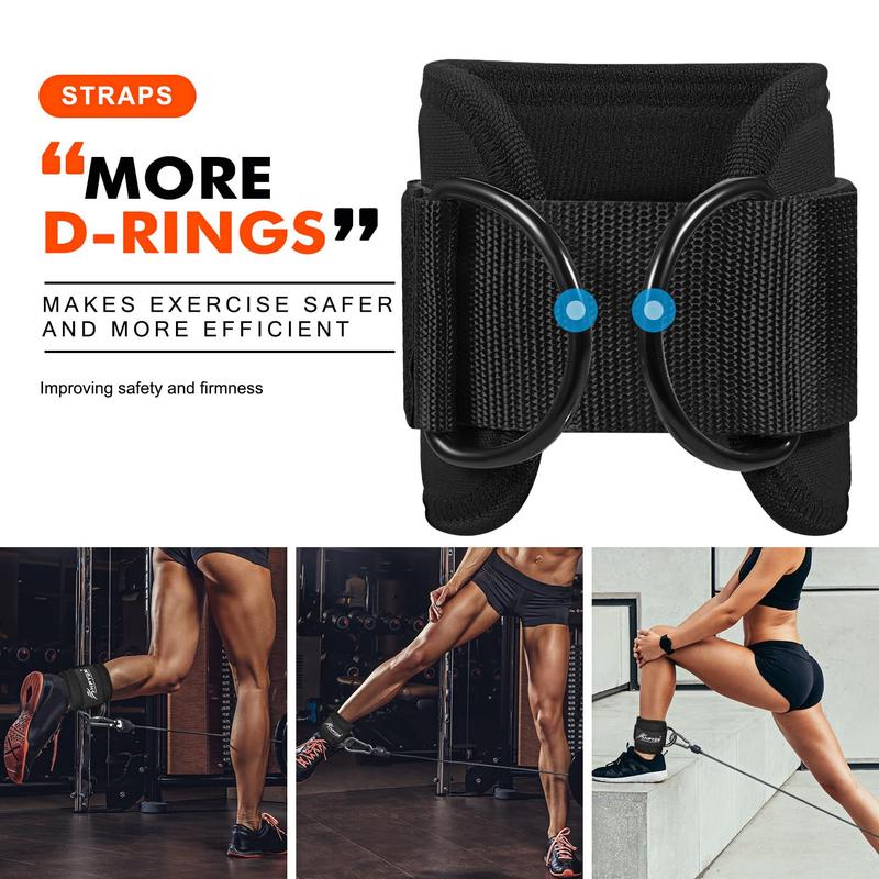 Ankle Straps for Cable Machines Women, Glute Workout Equipment for Home&Gym, Cable Machine Attachment, Work Out Equipment for Kickbacks, Leg Extensions, Hip Abductors, Cable Kick Back Ankle Straps