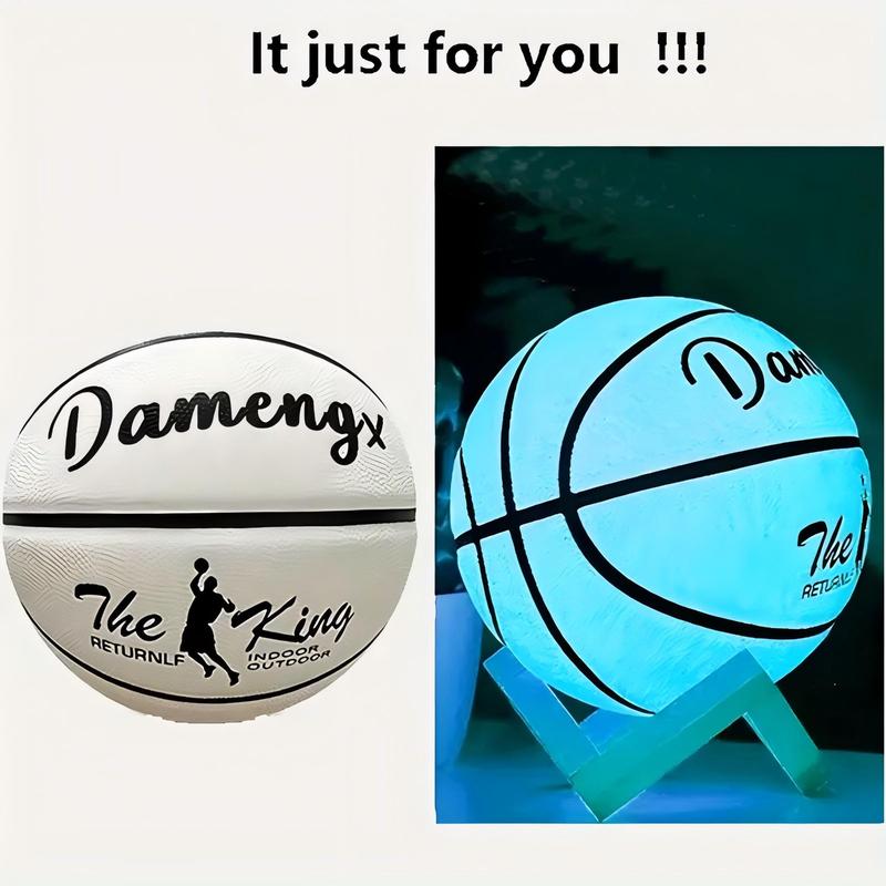 Glowing Basketball, Size 7 Basketball, Wear-resistant Basketball for Adult and Student Competitions and Training, Professional Quality, Cool Birthday Gifts