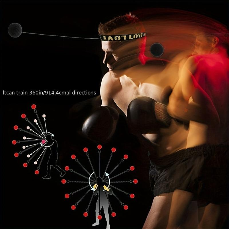 1pc Boxing Ball With Headband, PU Punch Ball, Raising Reaction Force Hand Eye Arts Headband Speed Ball, Boxing Equipment