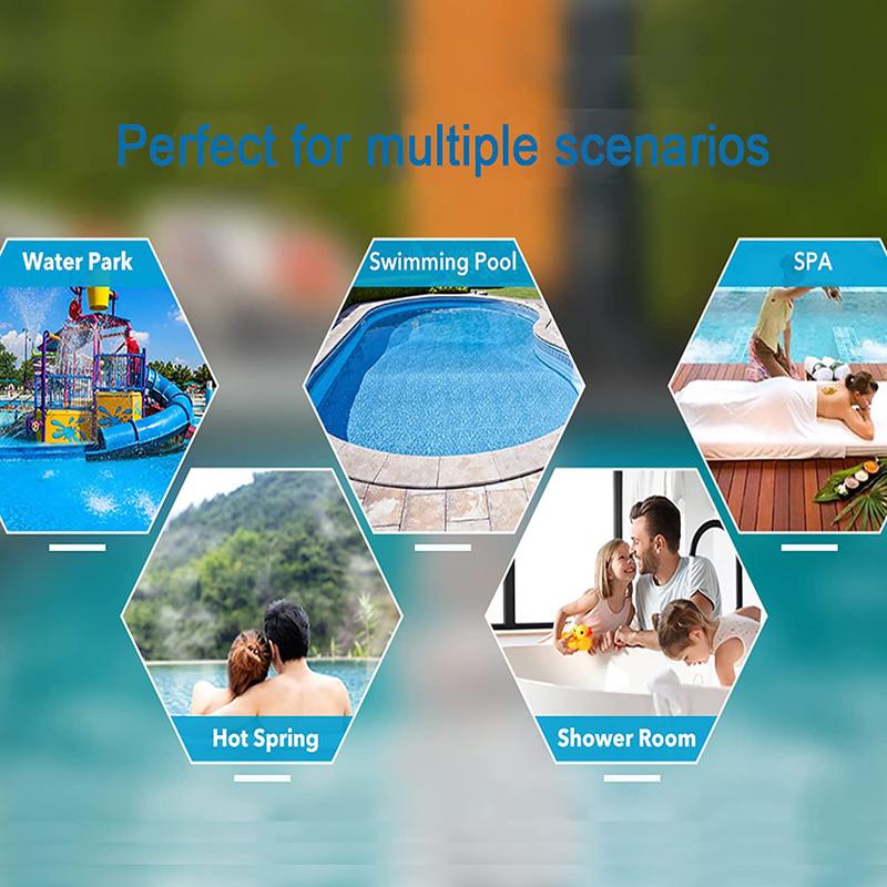 5LBS Alicacho 3'' Swimming Pool Chlorine Tablets, 90% Stabilized Available Chlorine Tabs for Pool, Hot Tubs, Spa(5 lbs, 11 tablets)