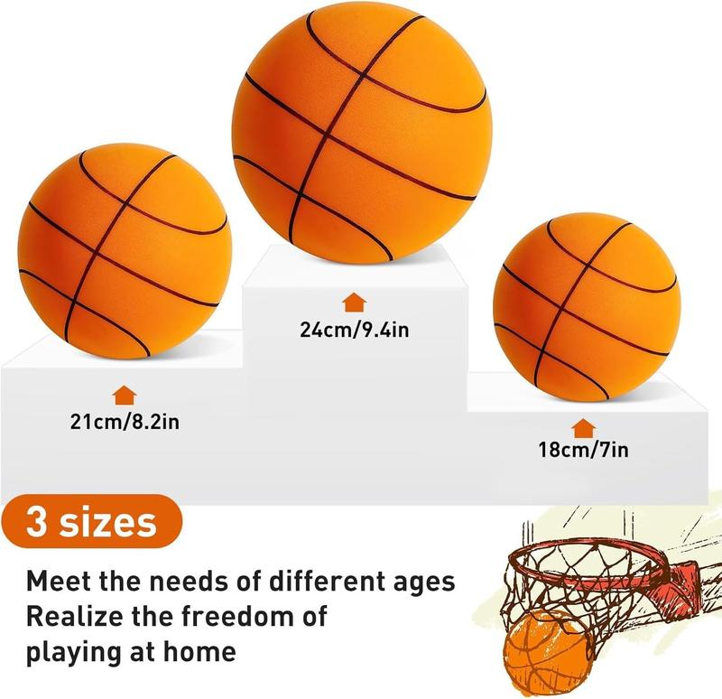 Silent Basketball, Quiet Bounce Basketball, Hush Handle Silent Basketball, Uncoated High-Density Foam Ball