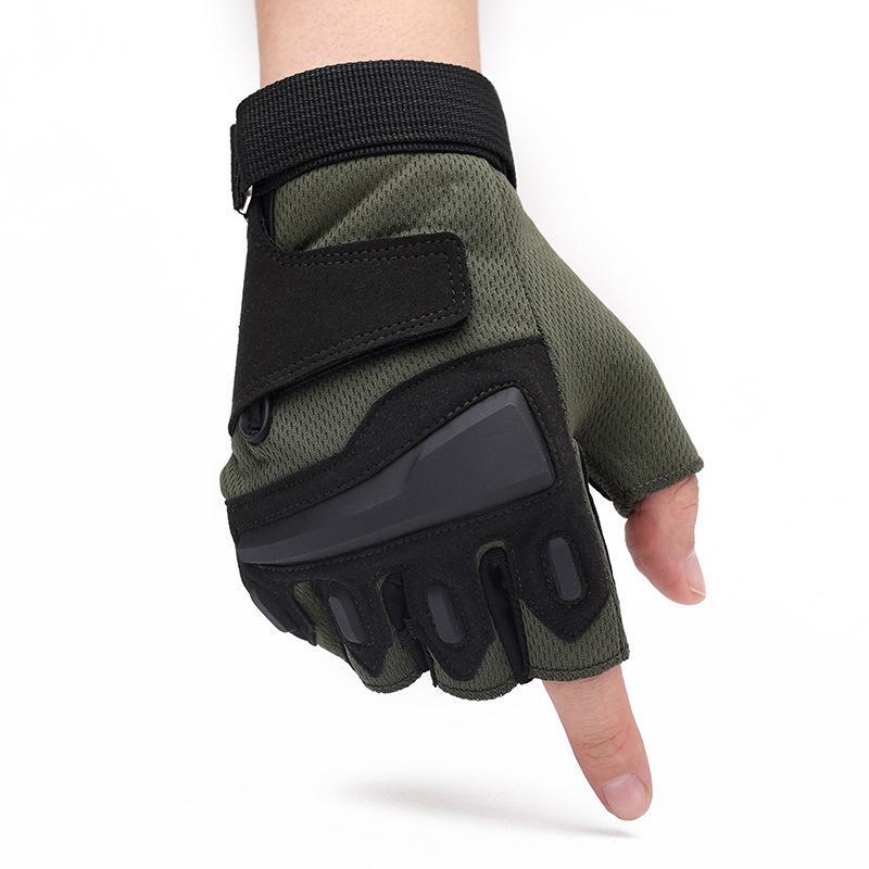 Sporty Unisex Breathable Non-slip Sports Fingerless Gloves, 1 Pair Velcro Closure Half Finger Gloves, Sports Gloves for Gym Workout Cycling Outdoor Activities