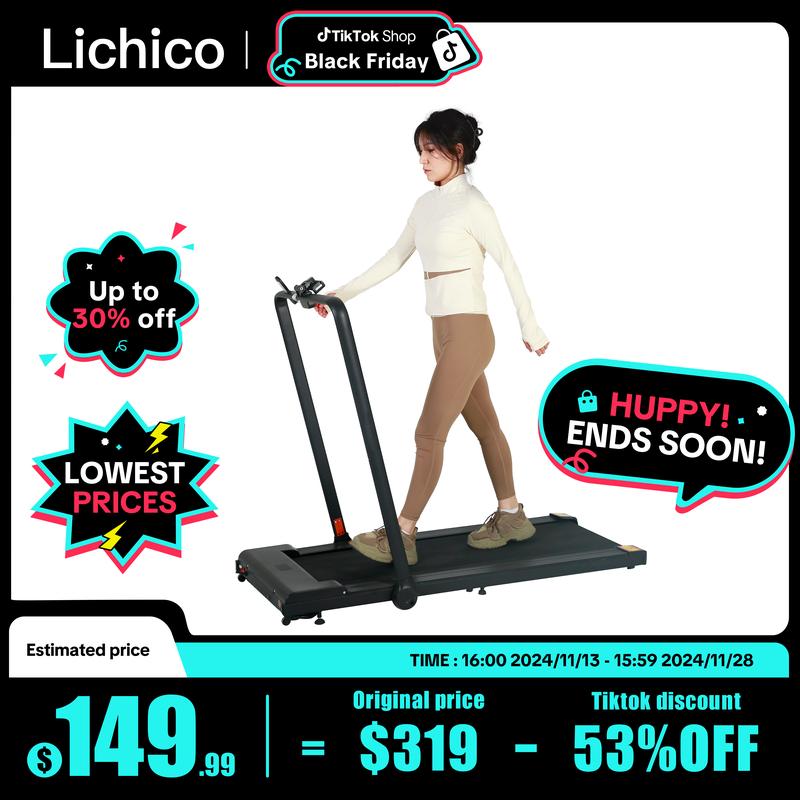 LICHICO YRUN Under Desk Treadmill 2-in-1 Portable Folding Treadmill with Stand,Remote Control for Remote Adjustment,Wheels for Easy Mobility,Suitable for Home and Office Use