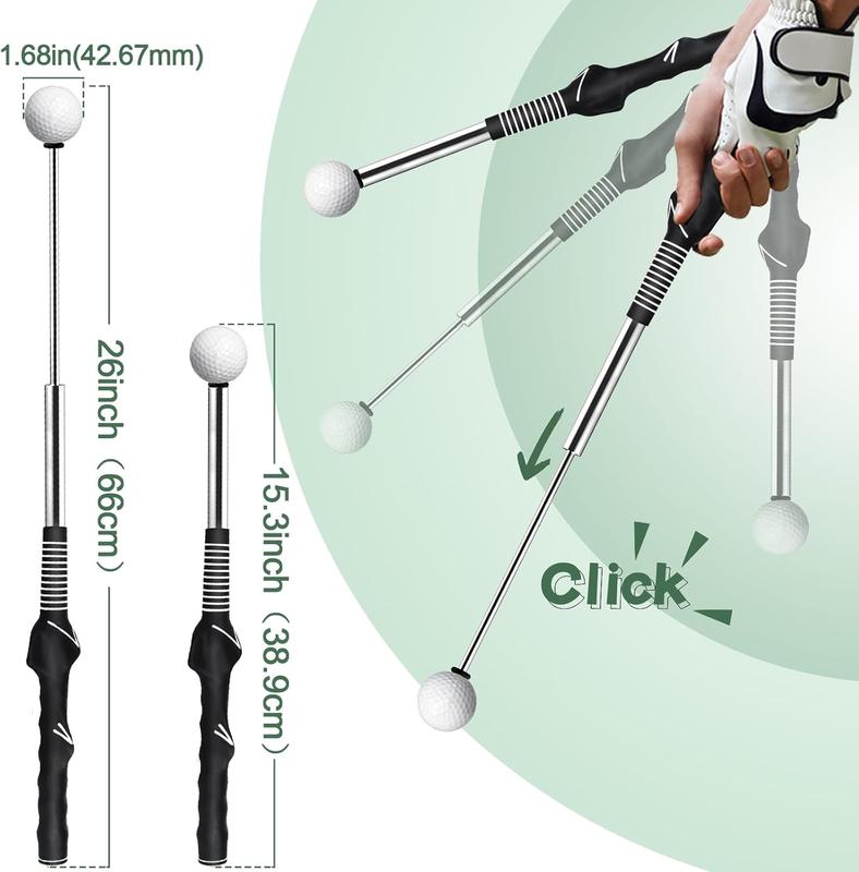 Golf Flexible Telescopic Sound Club, Swing Training Aids, Golf Grip Trainer and Golf Swing Trainer. Golf Gifts for Golfer.