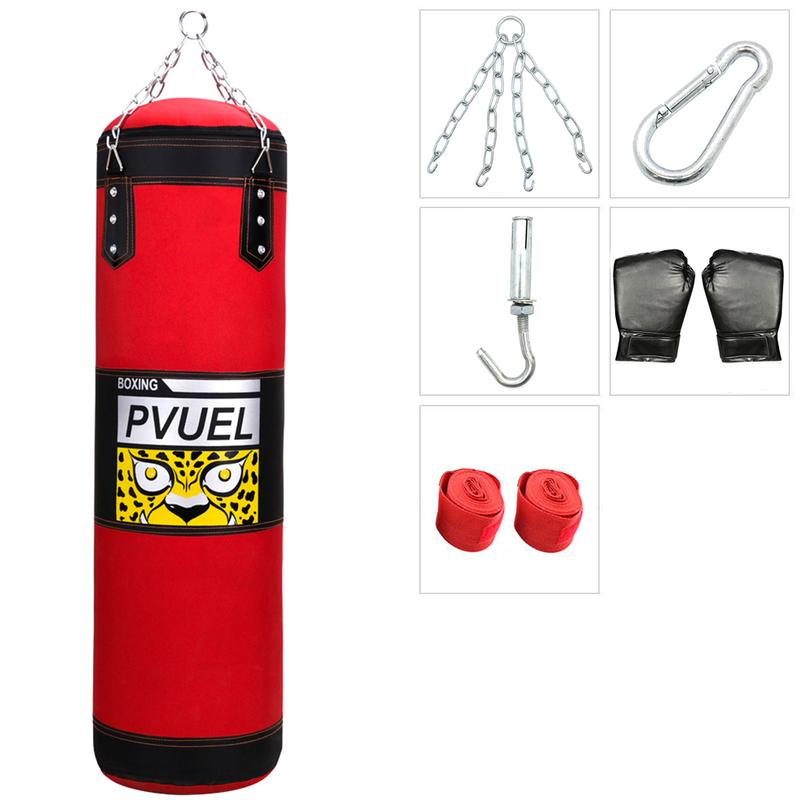 Punching Bag for Adults,Men,Women,Kids, Hanging Punching Bag with Boxing Gloves, Chains, Wristband,  Heavy Boxing Bag for Training, Karate, Kickboxing, Muay Thai -Unfilled