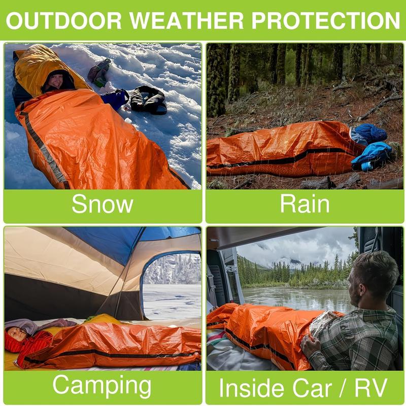 Car Emergency Sleeping Bag, Portable Emergency Insulation Sleeping Bag, Emergency Warm Sleeping Bag for Car Outdoor Camping Hiking