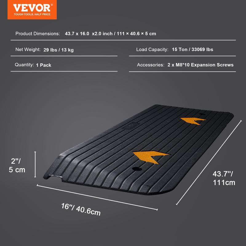 VEVOR Rubber Threshold Ramp, 2