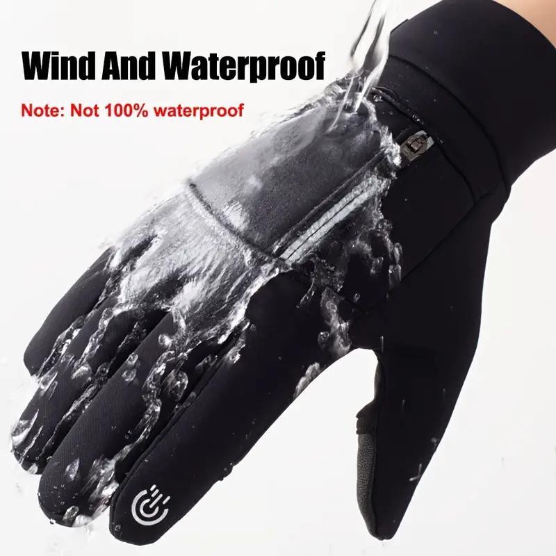 Winter Outdoor Sports Gloves, Windproof & Waterproof Touch Screen Gloves, Warm Gloves for Skiing, Running, Fishing, Golf, Christmas Gift