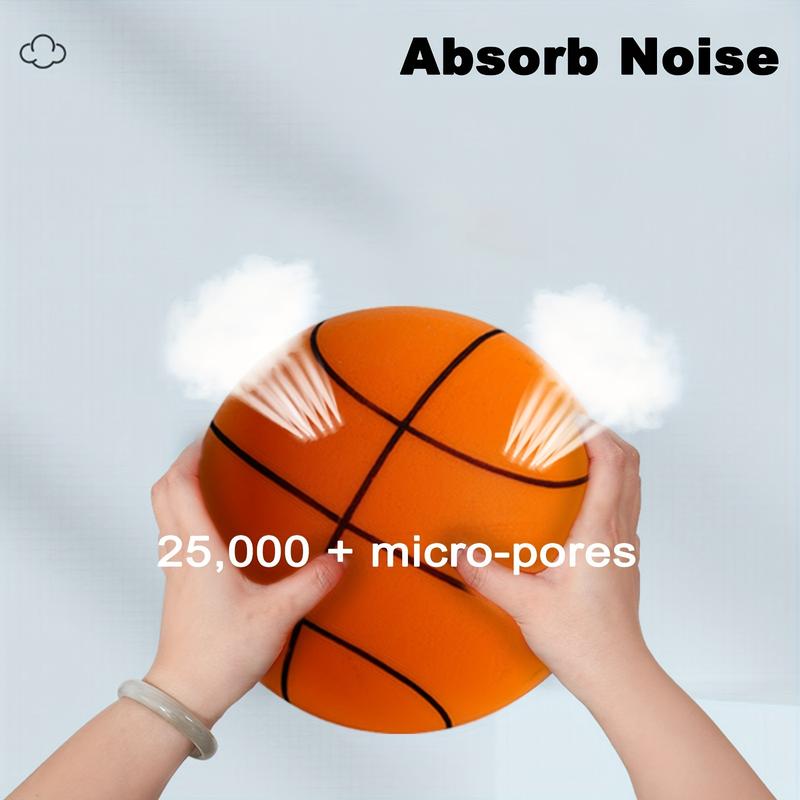 2 PCs Silent Basketball Band Rim, Indoor Foam Basketball 29.5 Inch (No.7) Training Quiet Ball Fengshui Ball Indoor Noiseless Bouncing Basketball Gift for Teenagers Kids Adults