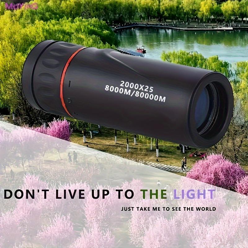 Portable Single Tube Telescope, 2000x25 HD Magnification Monocular High Power Telescope, Suitable for Outdoor Camping, Travel, Concerts, Fishing