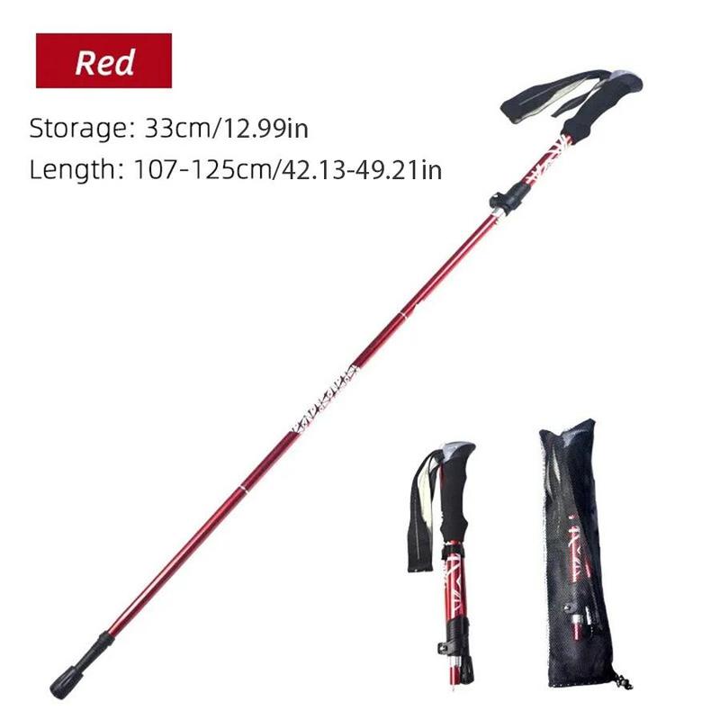 Folding Hiking Stick, 1 Count Lightweight & Retractable Hiking Pole for Christmas Gift, Outdoor Hiking Stick for Men & Women, Hiking Accessories