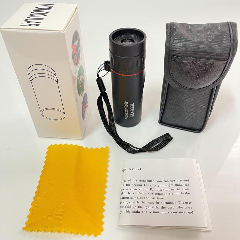 Portable Single Tube Telescope, 2000x25 HD Magnification Monocular High Power Telescope, Suitable for Outdoor Camping, Travel, Concerts, Fishing