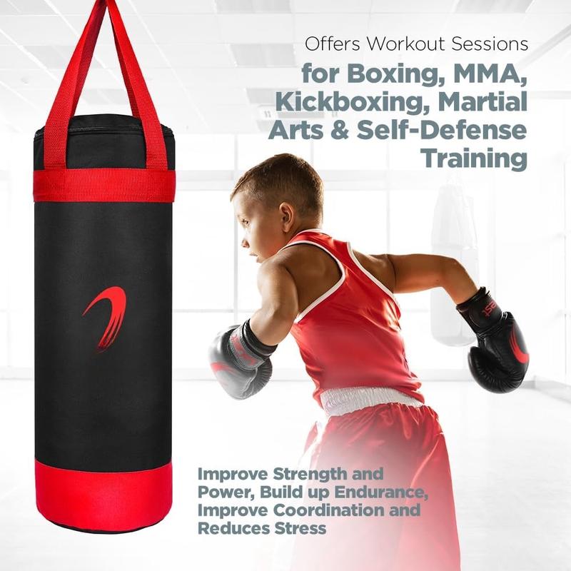 Punching Bag for  Boxing Set - Suitable for  Punching Bags 3-8  of  - Boxing Gloves & Hand Wraps Included - Youth  Boxing MMA Kickboxing Muay Thai Karate Punching Bag