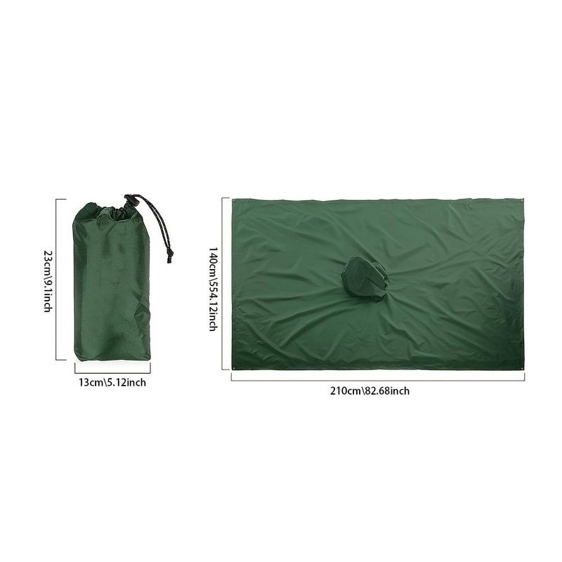 3 in 1 Rain Cape, 1 Count Multifunctional Outdoor Hiking Rain Cape, Portable Camping Tarp, Waterproof Tent Mat, Outdoor Camping Tent Accessories, Christmas Gift